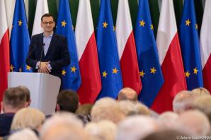 Spotkanie premiera Mateusza Morawieckiego z mieszkańcami Ciechanowa