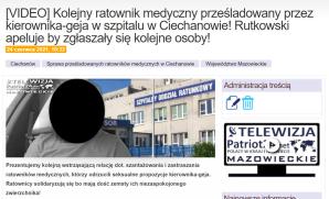 [VIDEO] Kolejny koszmar w Specjalistycznym Szpitalu Wojewódzkim w Ciechanowie. Tym razem prześladowana była bezprawnie działaczka związku zawodowego!