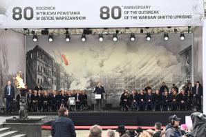 80. rocznica wybuchu powstania w getcie warszawskim – uroczystość z udziałem ministra Mariusza Kamińskiego