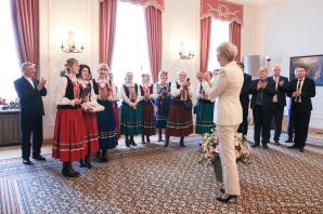 Koło Gospodyń Wiejskich w Występach, z wizytą u Pierwszej Damy
