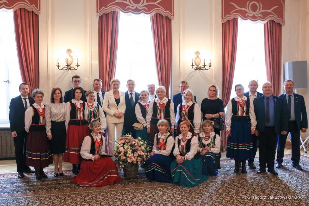 Koło Gospodyń Wiejskich w Występach, z wizytą u Pierwszej Damy