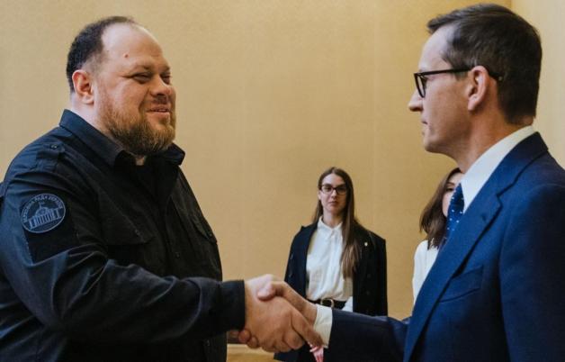 Spotkanie premiera Mateusza Morawieckiego z Przewodniczącym Rady Najwyższej Ukrainy