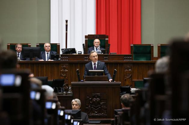 [VIDEO] Andrzej Duda na inauguracyjnym posiedzeniu Sejmu i Senatu RP